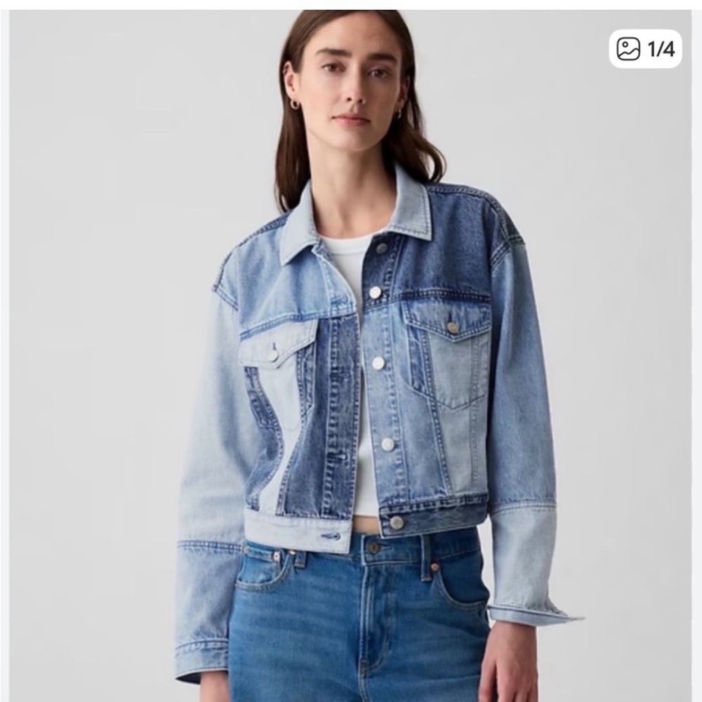 Gap Denim Jacket with patched denim, L